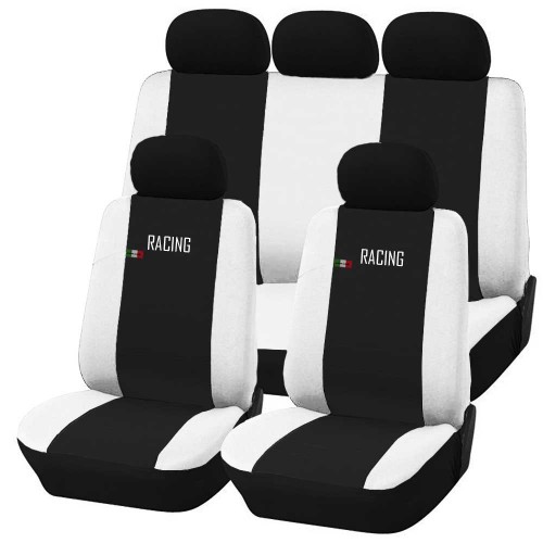 Coprisedili Auto Universali Nero - bianco